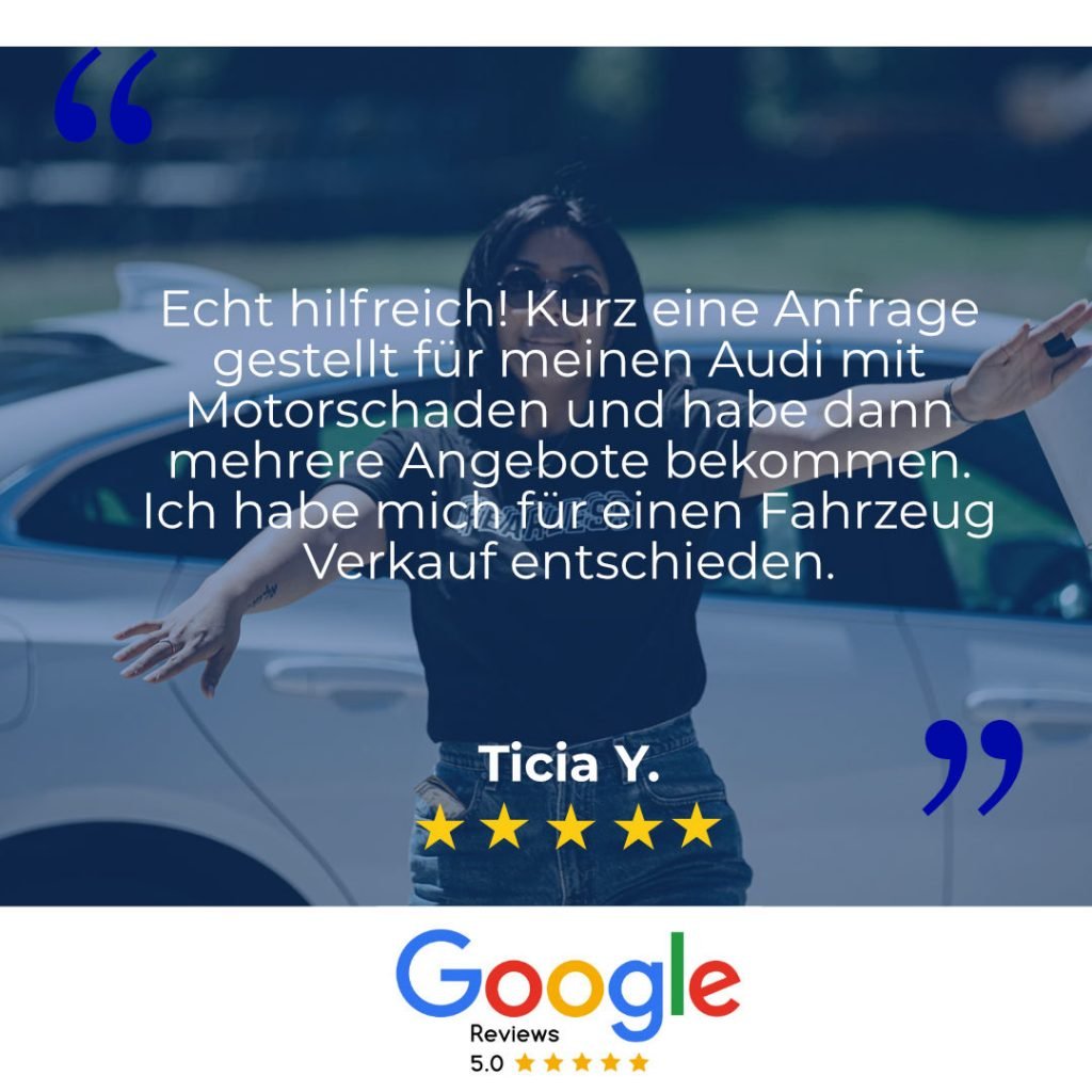 Google Bewertung mit Motorschaden