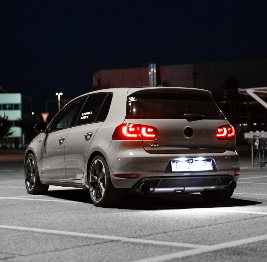 Heckansicht eines Golf 6 GTI