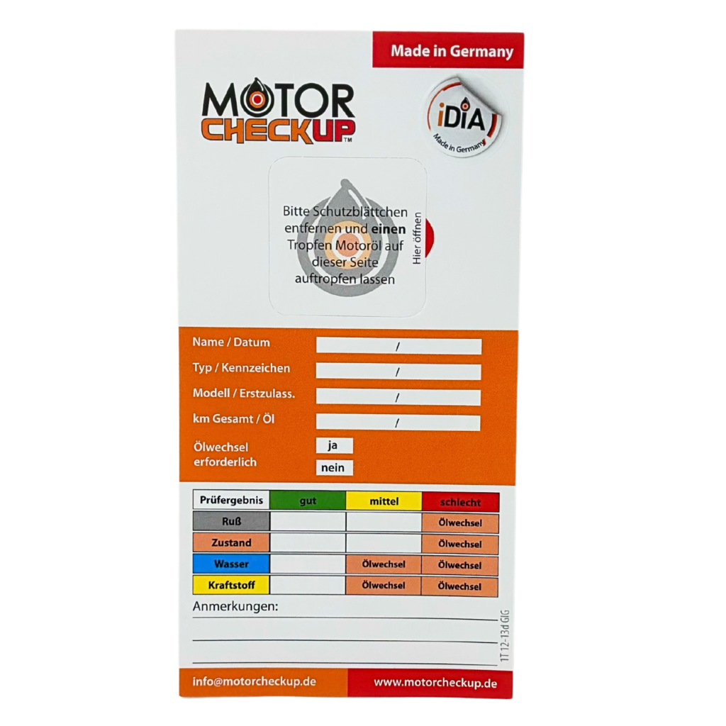 Öl Test Motorcheckup